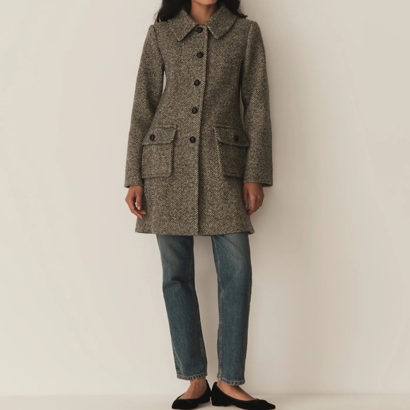 Doen Bonnaire Coat in Herringbone - Picture 3 of 12